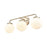 Atlas Lighting Fairbanks 22.75''W 3Lt Vanity, Nickel/Opal/White