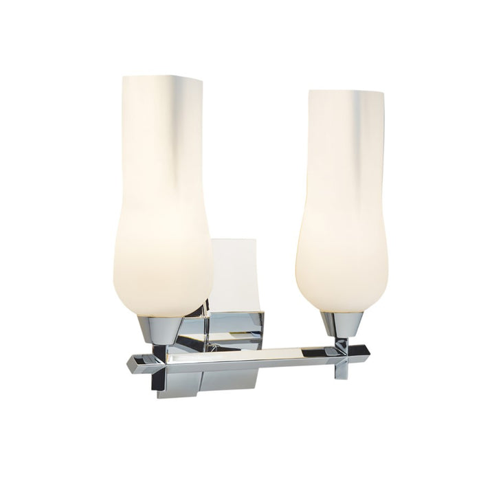 Atlas Lighting Fleur 14.75'' Wide 2Lt Vanity Light, Chrome/White