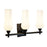 Atlas Lighting Fleur 25.25''W 3Lt Vanity Light, Matte Black/White