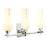 Atlas Lighting Fleur 25.25'' Wide 3Lt Vanity Light, Chrome/White