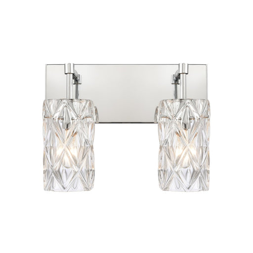 Atlas Lighting Forma de Crystal 14''W 2Lt Vanity, Chrome/Clear