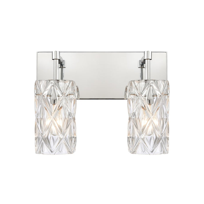 Atlas Lighting Forma de Crystal 14''W 2Lt Vanity, Chrome/Clear