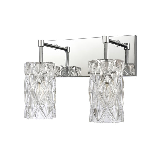 Atlas Lighting Forma de Crystal 14''W 2Lt Vanity, Chrome/Clear