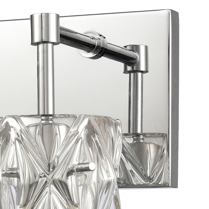 Atlas Lighting Forma de Crystal 14''W 2Lt Vanity, Chrome/Clear