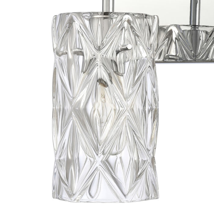 Atlas Lighting Forma de Crystal 14''W 2Lt Vanity, Chrome/Clear