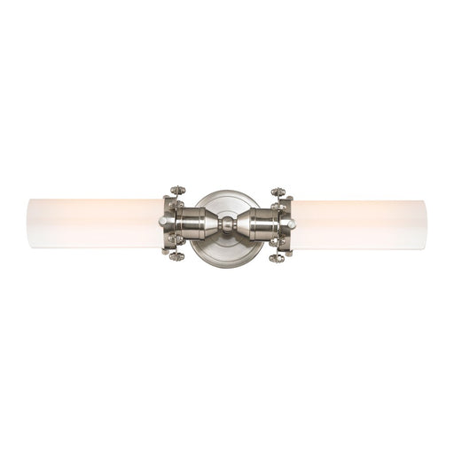 Atlas Lighting Fulton 20''W 2Lt Vanity Light, Satin Nickel/White
