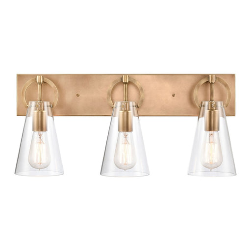 Atlas Lighting Gabby 23'' Wide 3Lt Vanity Light, Brass/Clear