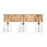 Atlas Lighting Gabby 23'' Wide 3Lt Vanity Light, Brass/Clear