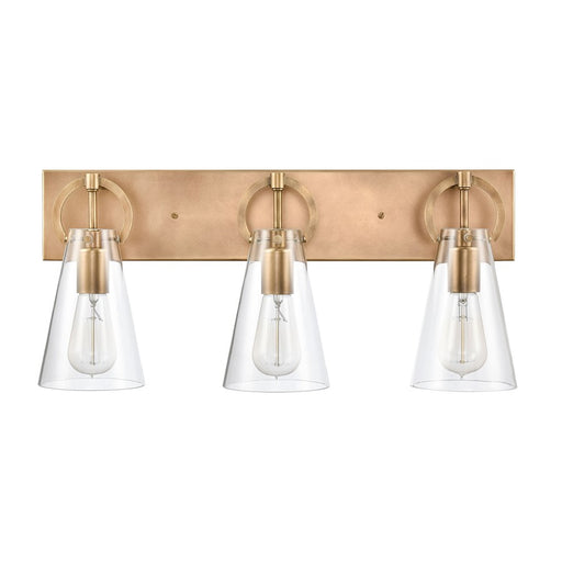 Atlas Lighting Gabby 23'' Wide 3Lt Vanity Light, Brass/Clear