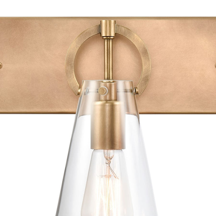 Atlas Lighting Gabby 23'' Wide 3Lt Vanity Light, Brass/Clear