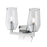 Atlas Lighting Gaia 11.5'' Wide 2Lt Vanity Light, Chrome/Clear