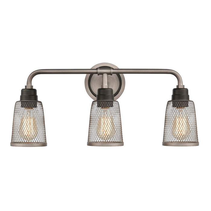 Atlas Lighting Glencoe 23'' Wide 3Lt Vanity Light, Zinc/Gray