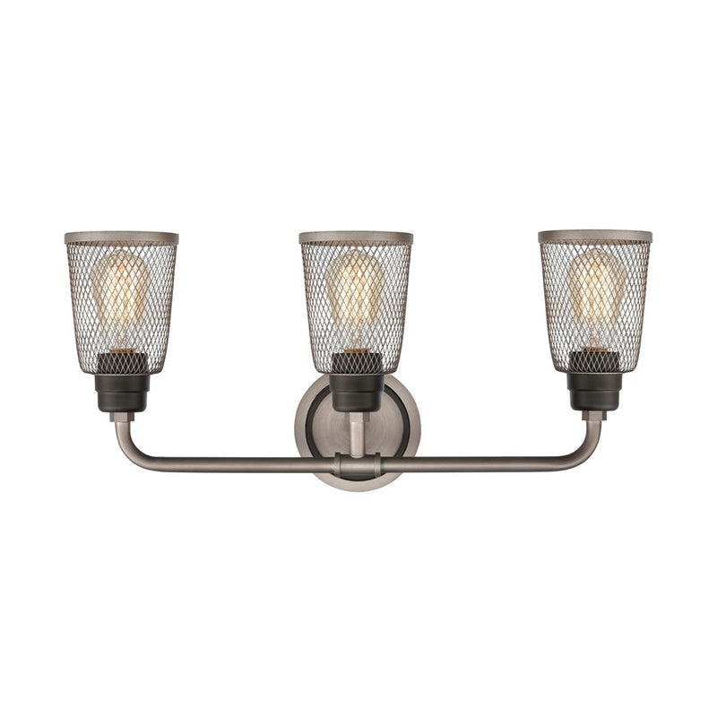 Atlas Lighting Glencoe 23'' Wide 3Lt Vanity Light, Zinc/Gray