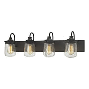 Atlas Lighting Hamel 32'' Wide 4Lt Vanity Light, Bronze/Clear - WL11315-BZ