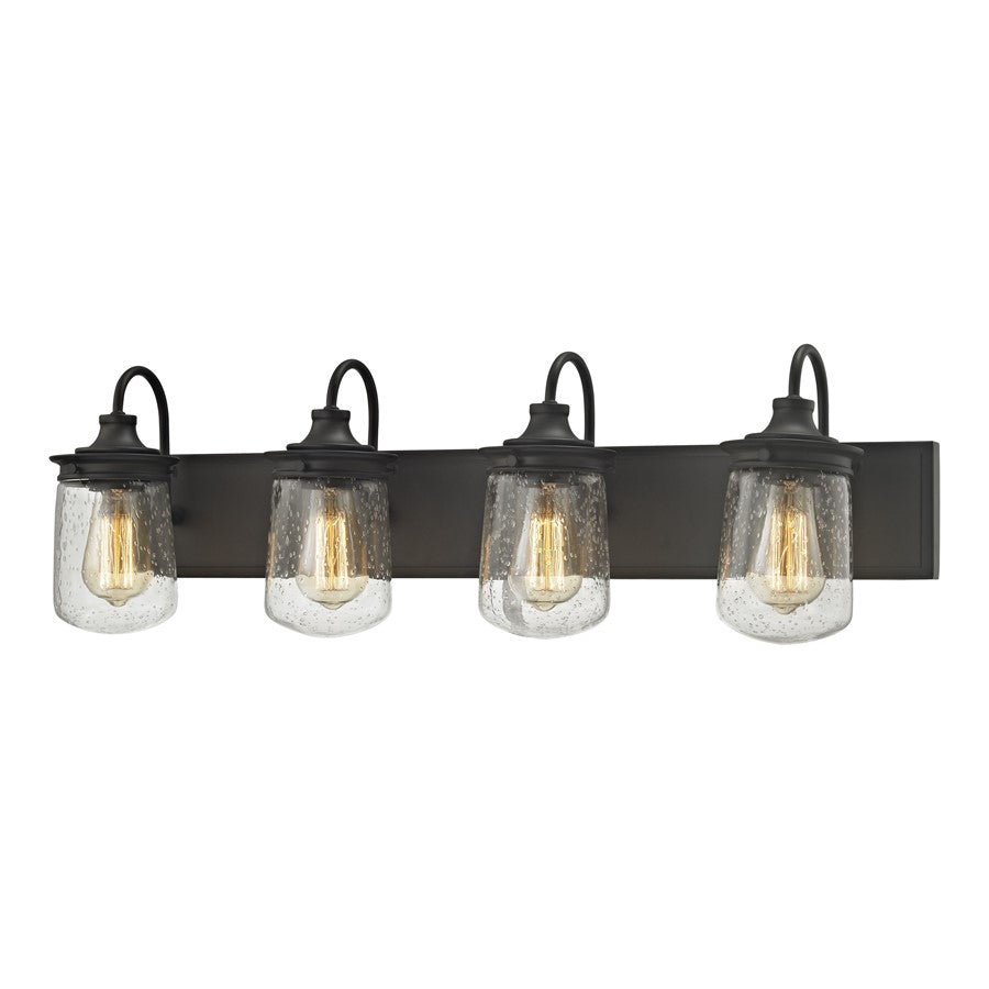 Atlas Lighting Hamel 32'' Wide 4Lt Vanity Light, Bronze/Clear - WL11315-BZ