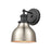 Atlas Lighting Haralson 10'' High 1Lt Sconce, Charcoal/Nickel