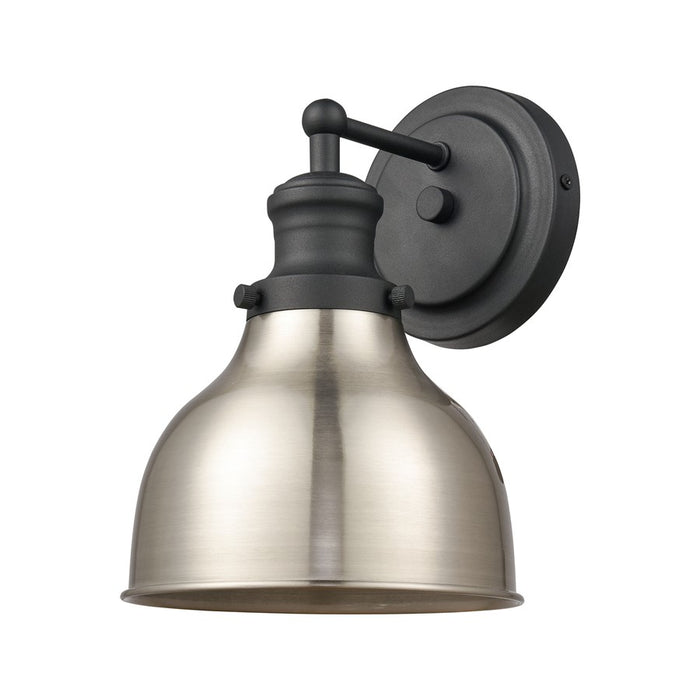 Atlas Lighting Haralson 10'' High 1Lt Sconce, Charcoal/Nickel