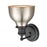Atlas Lighting Haralson 10'' High 1Lt Sconce, Charcoal/Nickel