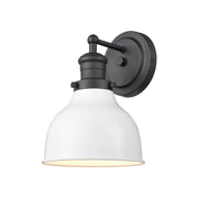 Atlas Lighting Haralson 10'' High 1Lt Sconce, Charcoal/White - WL11316-BK2