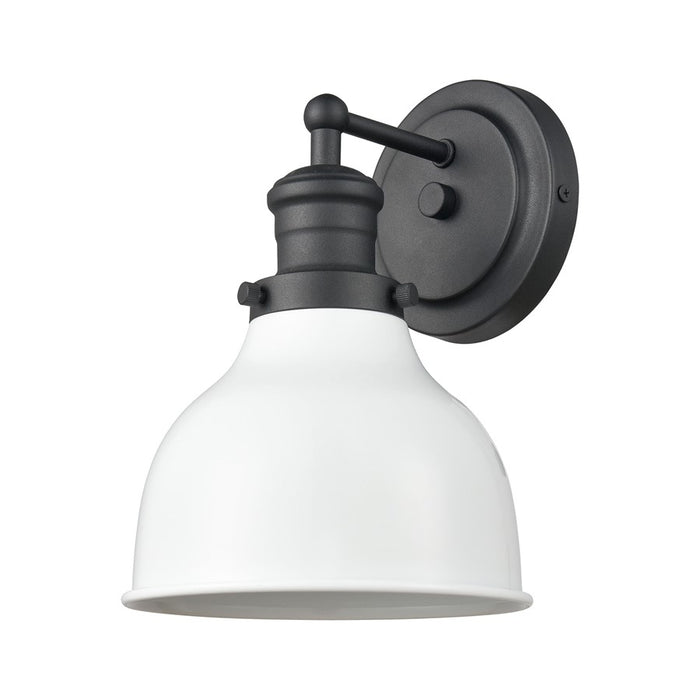 Atlas Lighting Haralson 10'' High 1Lt Sconce, Charcoal/White