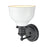 Atlas Lighting Haralson 10'' High 1Lt Sconce, Charcoal/White
