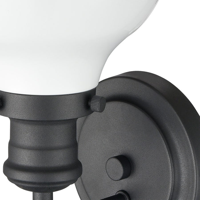 Atlas Lighting Haralson 10'' High 1Lt Sconce, Charcoal/White