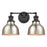 Atlas Lighting Haralson 17''W 2Lt Vanity Light, Charcoal/Nickel - WL11317-BK1