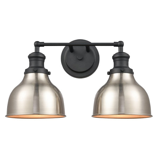Atlas Lighting Haralson 17''W 2Lt Vanity Light, Charcoal/Nickel - WL11317-BK1