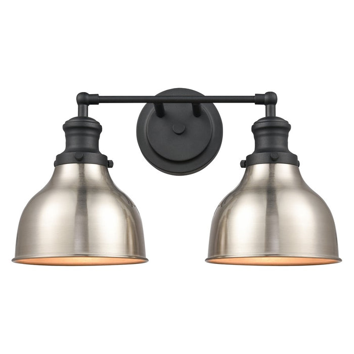 Atlas Lighting Haralson 17''W 2Lt Vanity Light, Charcoal/Nickel - WL11317-BK1