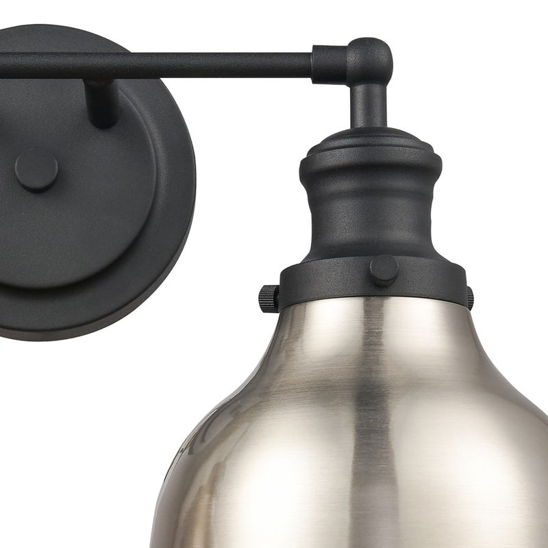 Atlas Lighting Haralson 17''W 2Lt Vanity Light, Charcoal/Nickel