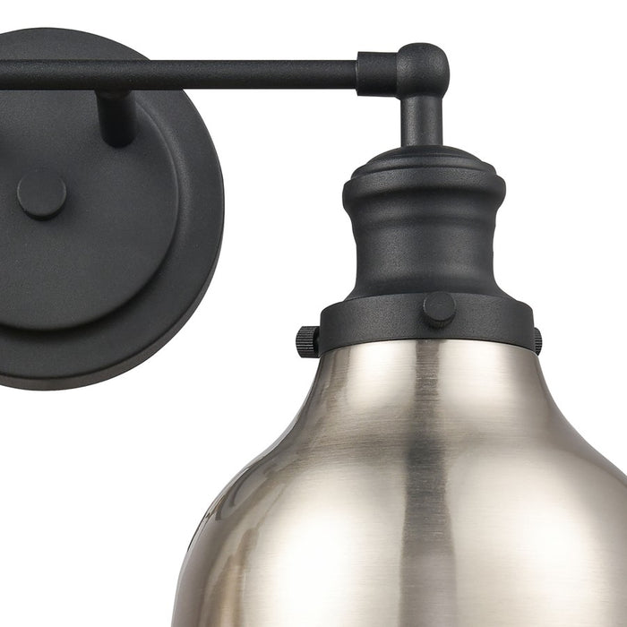 Atlas Lighting Haralson 17''W 2Lt Vanity Light, Charcoal/Nickel