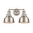 Atlas Lighting Haralson 17'' Wide 2Lt Vanity Light, Nickel/Nickel