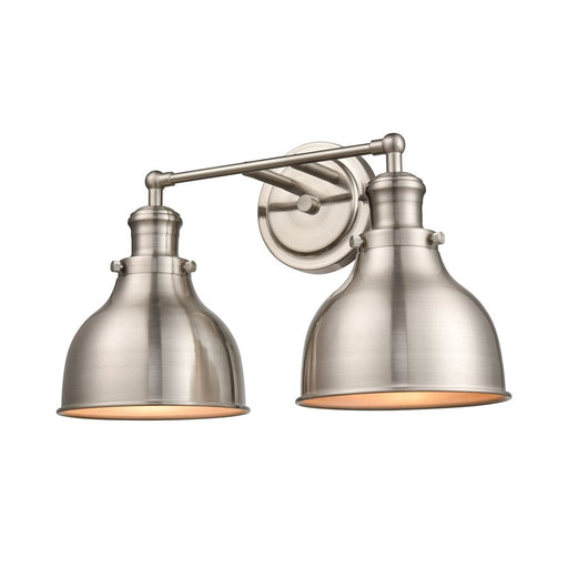 Atlas Lighting Haralson 17'' Wide 2Lt Vanity Light, Nickel/Nickel