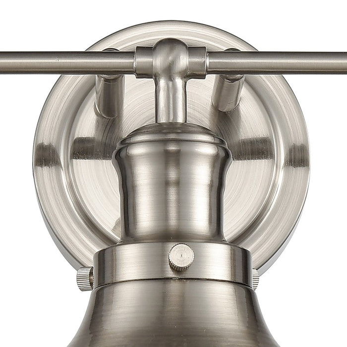 Atlas Lighting Haralson 24'' Wide 3Lt Vanity Light, Nickel/Nickel