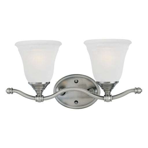 Atlas Lighting Harmony 16''W 2Lt Vanity Light, Satin Pewter/White