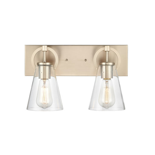 Atlas Lighting Harnell 2Lt Vanity, Champagne Gold/Clear/Clear