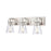Atlas Lighting Harnell 3Lt Vanity Light, Brushed Nickel/Clear/Clear