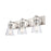 Atlas Lighting Harnell 3Lt Vanity Light, Brushed Nickel/Clear/Clear