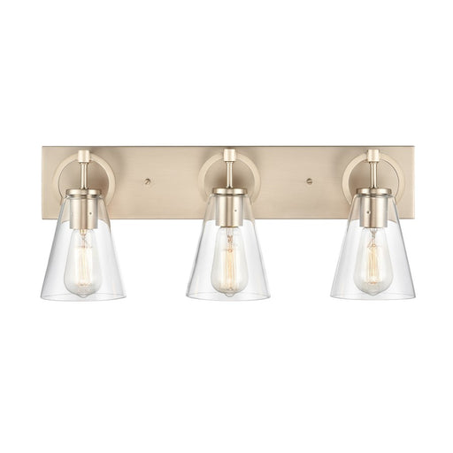 Atlas Lighting Harnell 3Lt Vanity, Champagne Gold/Clear/Clear