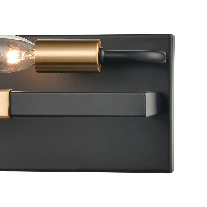 Atlas Lighting Heathrow 15'' Wide 2Lt Vanity Light, Matte Black