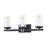 Atlas Lighting Holdfast 22'' Wide 3Lt Vanity Light, Charcoal/Clear