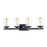 Atlas Lighting Holdfast 28'' Wide 4Lt Vanity Light, Charcoal/Clear