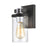 Atlas Lighting Holdfast 9'' High 1Lt Sconce, Charcoal/Chrome