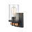 Atlas Lighting Holdfast 9'' High 1Lt Sconce, Charcoal/Beachwood