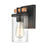 Atlas Lighting Holdfast 9'' High 1Lt Sconce, Charcoal/Beachwood