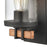 Atlas Lighting Holdfast 9'' High 1Lt Sconce, Charcoal/Beachwood