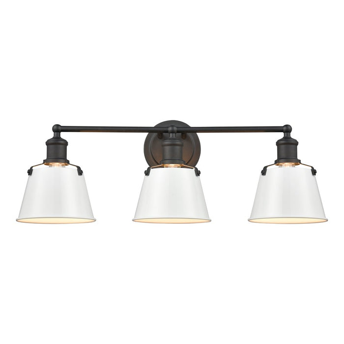 Atlas Lighting Holgate 24'' Wide 3Lt Vanity Light, Charcoal/White