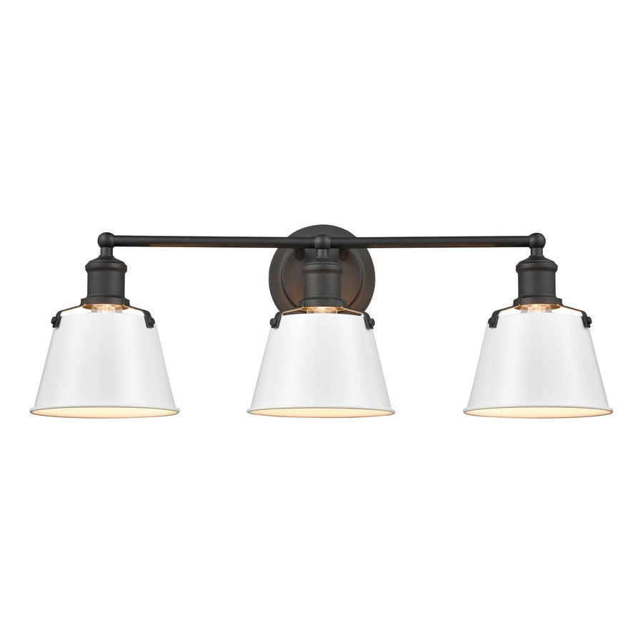 Atlas Lighting Holgate 24'' Wide 3Lt Vanity Light, Charcoal/White