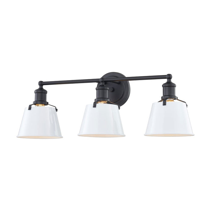 Atlas Lighting Holgate 24'' Wide 3Lt Vanity Light, Charcoal/White