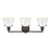 Atlas Lighting Holgate 24'' Wide 3Lt Vanity Light, Charcoal/White